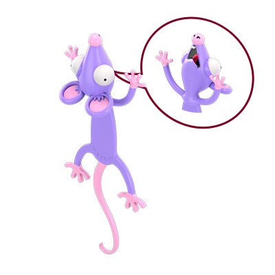 Neue Explosion modelle Kreative 3D Drei-dimensional Ebene Lesezeichen Nette Lustige Katze Lesezeichen freundlicher Spielzeug: Maus