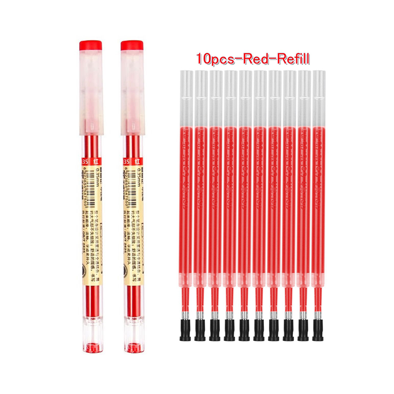 Gel Stifte 0,35mm verrotten/Schwarz/Blau Tinte einstellen Minen Stange Gel Stift Für Griff Marker Schule Büro schreibwaren Schüler Schreibwaren: Lavendel