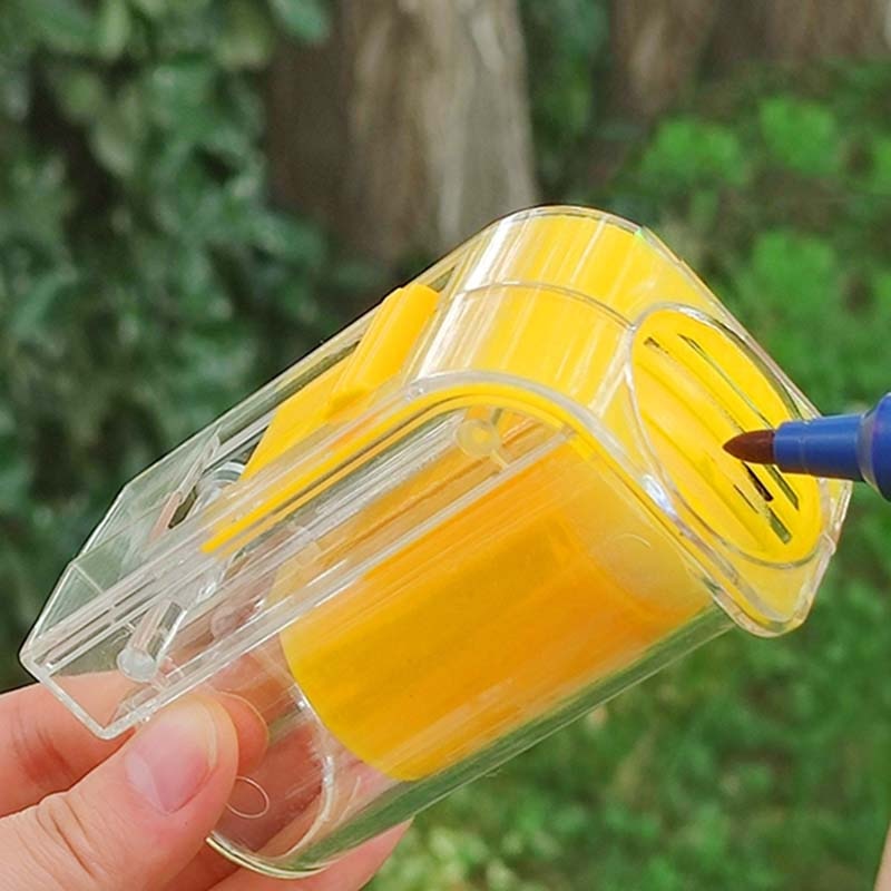 1 pz Ape regina marcatore bottiglia Ape marchio gabbia plastica una mano marcatura ricevitore con stantuffo peluche giardino apicoltura forniture