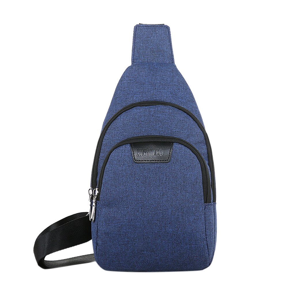 Borst Zak Mannen En Vrouwen Casual Wilde Messenger Bag Outdoor Reizen Schoudertas Bolsa Cintura Homem Bolso Cintura # XP10: Dark Blue