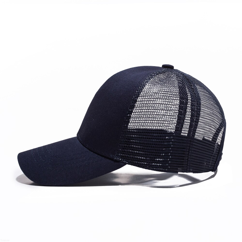 Hestehale baseball kasket kvinder rodet baseball hat sol sport kasketter snapback-hette hestehale baseball cap 2