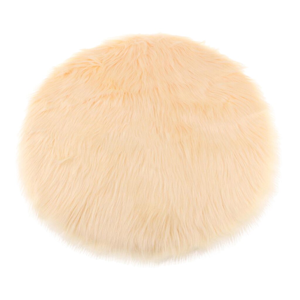 Luxe Faux Fur Schapenvacht Tapijt, Ronde Met Dikke Stapel, Machine Wasbaar, Soft & Stijlvolle Home Decor