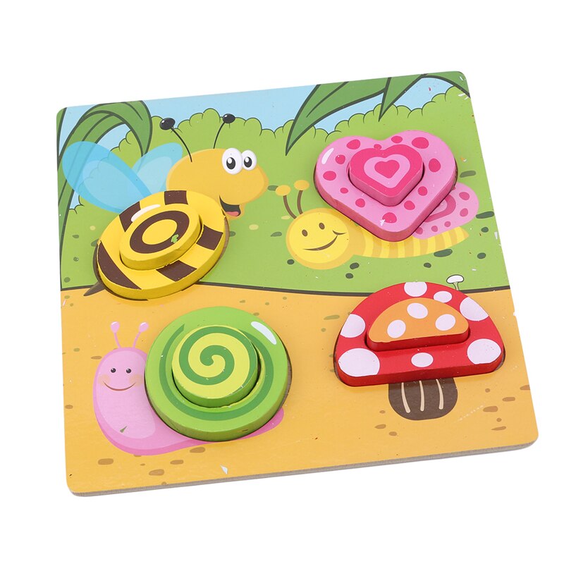 Cartoon Dier Puzzels Houten Puzzel Houten Speelgoed Voor Kinderen Intelligentie Kids Kinderen Educatief Speelgoed: Bee garden