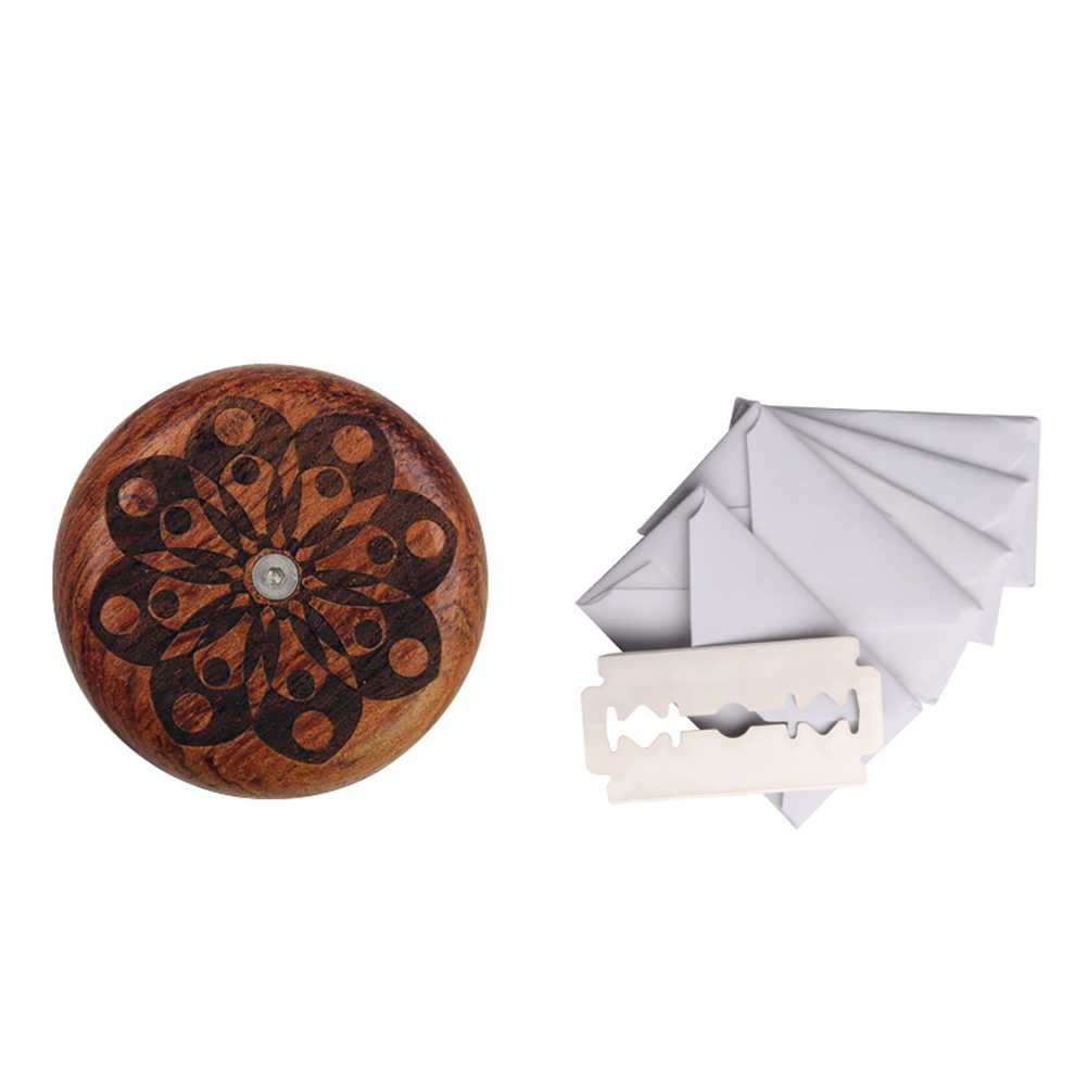 Wooden Bread Knife Razor Cutter with Storage Bag Round Bread Lame Dough Scoring Slashing Tool for DIY Sourdough Bread