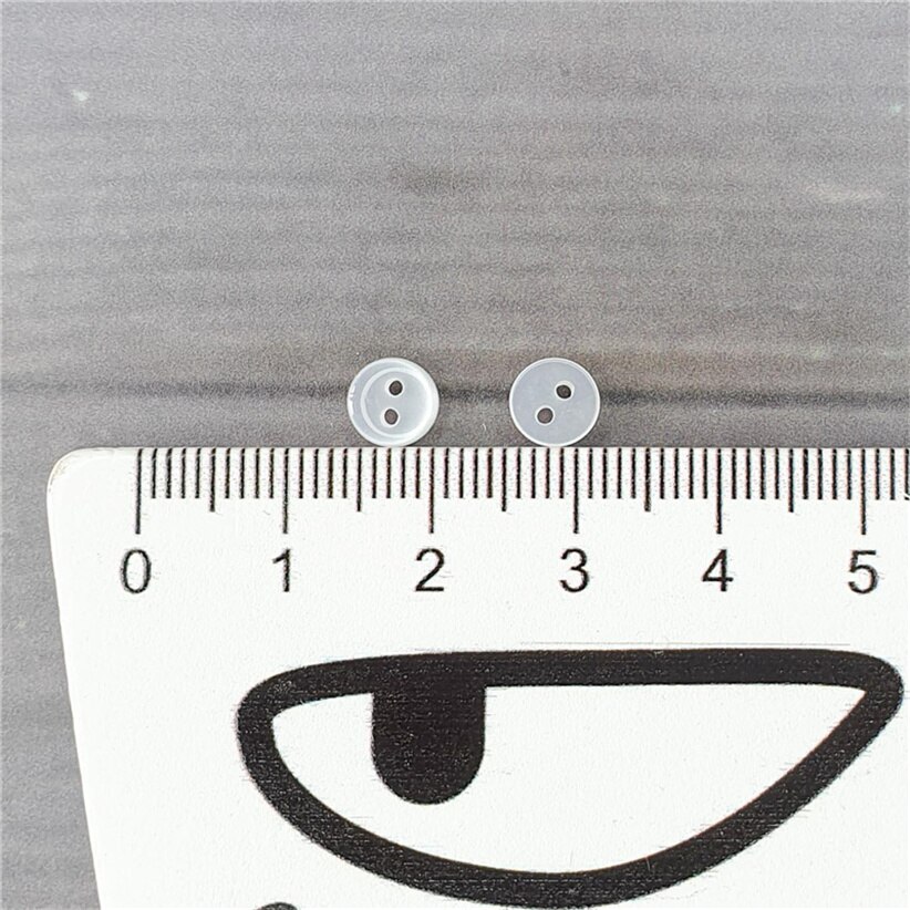100 st 6mm runda pärla små knappar 2 hål glänsande baby fancy glänsande kappa stövlar sy docka kläder tillbehör knapp