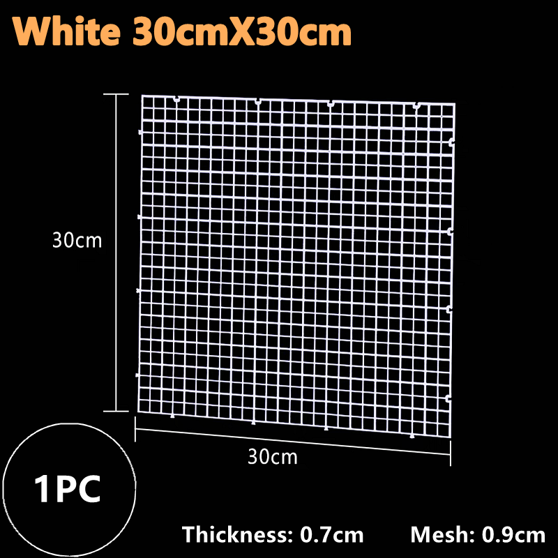 1PC Isolation Board Grid Aquarium fish tank Accessory Undergravel Bottom Plate Tray Multi Function Seperator Divider Board Net: Red