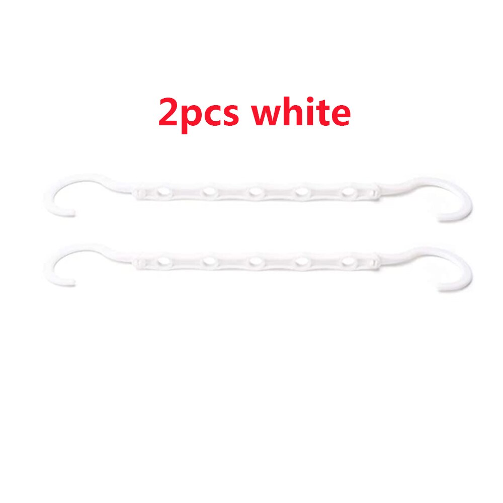 Cintres magiques pour vêtements lourds, organisateur de placard, gain de place, séchage multi-ports, supports de rangement pour vêtements lourds: 2pcs white