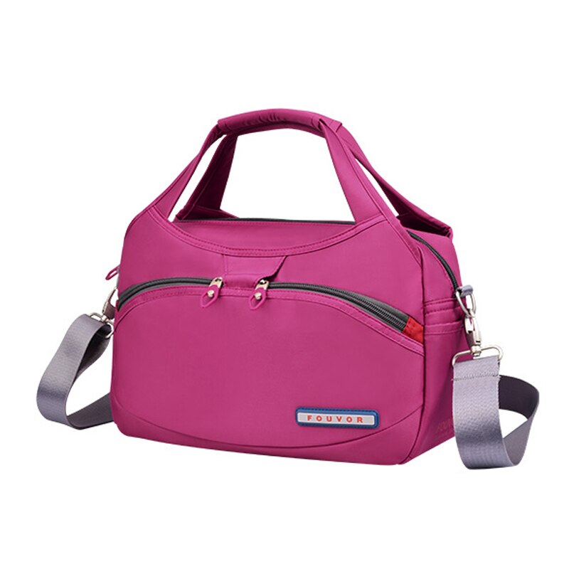 Fouvor décontracté fourre-tout sacs Messenger sac étanche hommes ceinture sac Oxford Zipper sac bandoulière pour homme directe: Rose chaud