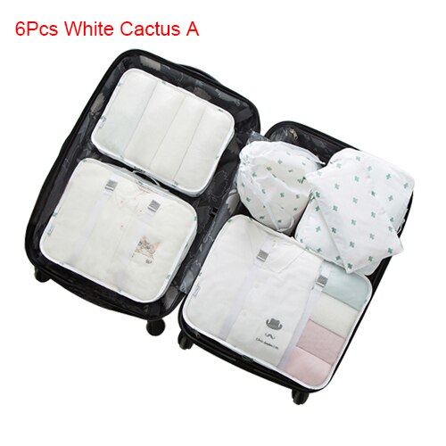 Mihawk Travel Bags Sets Waterproof Packing Cube Portable Clothing Sorting Organizer Luggage Tote System Durable Tidy Pouch Stuff