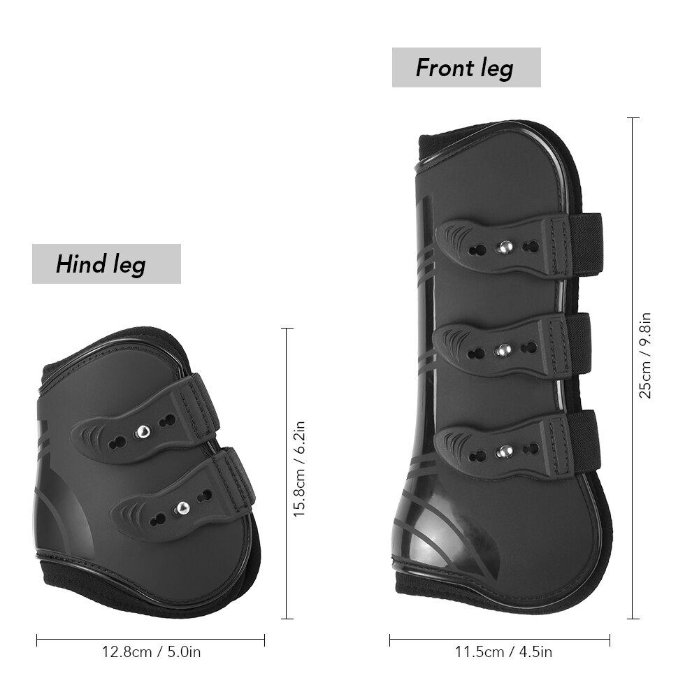 2 PCS Adjustable Horse Leg Boots Equine Hind Leg Guard Equestrian Tendon Protection Neoprene Horse Hock Brace