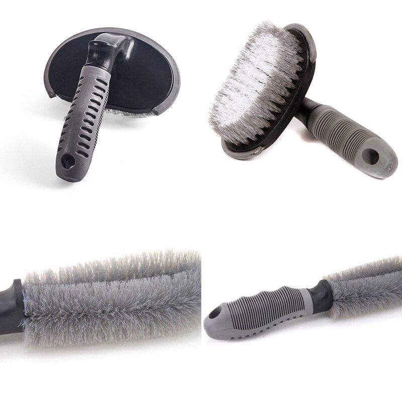 Car Wheel Brush Tire Rim Washing Tool Vehicle Tyre Cleaning Brushes Black Auto Maintenance Care Car Accessories