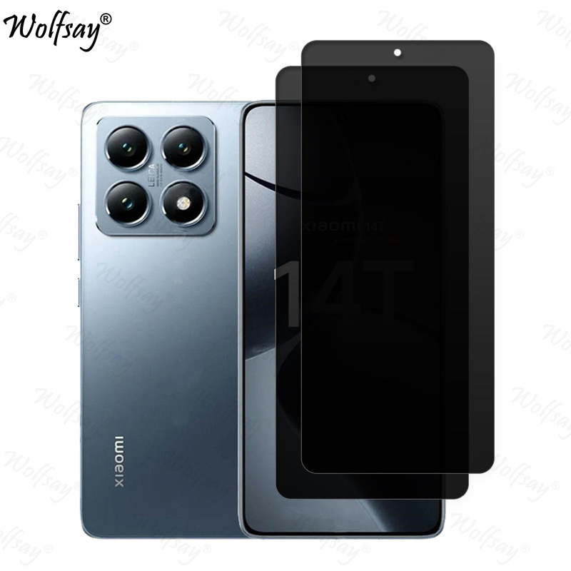 Vidrio templado antiespía para Xiaomi 14T Protector de pantalla de privacidad para Xiaomi 14T 14 T Pro vidrio de cubierta completa para Xiaomi 14T vidrio: Verde oscuro /  Opción2