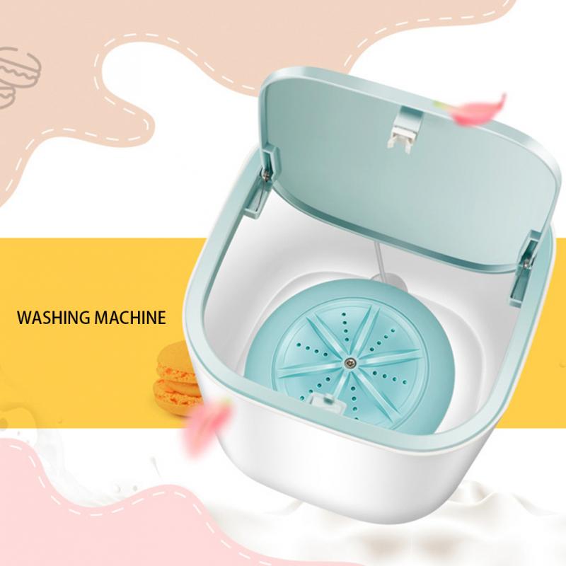 Camping Electric Ultrasonic Rotating Turbo Washing Machine Mini Portable Dorms