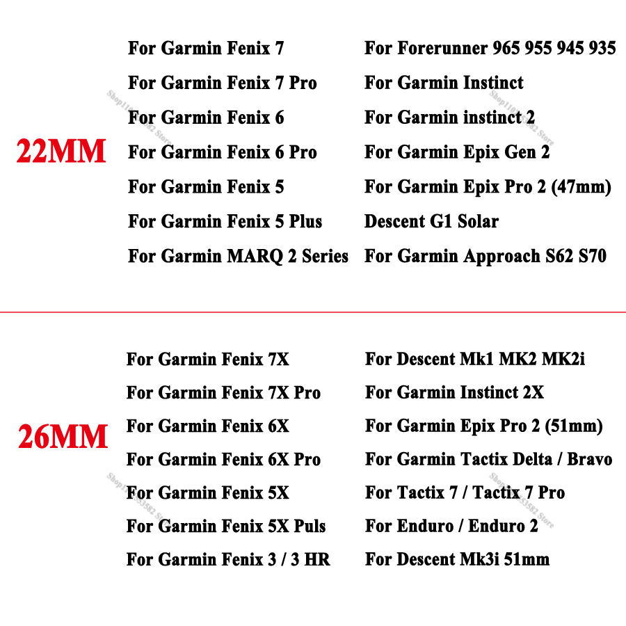 22 26Mm Siliconen Horlogeband Voor Garmin Fenix 7/7pro/7x/6x/6 Pro/5x/5 Plus/Epix/Voorloper Polsbandje Vervangbare Armband