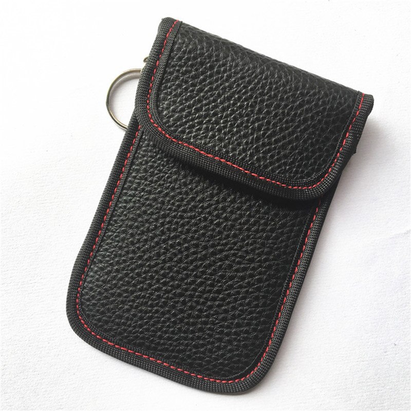 PU Faraday Auto Fernbedienung Schlüssel Tasche RFID Signal Blocker Kreditkarte Taschen fob Signal Abschirmung Schutz für sterben Privatsphäbetreffend Schutz Tasche1057