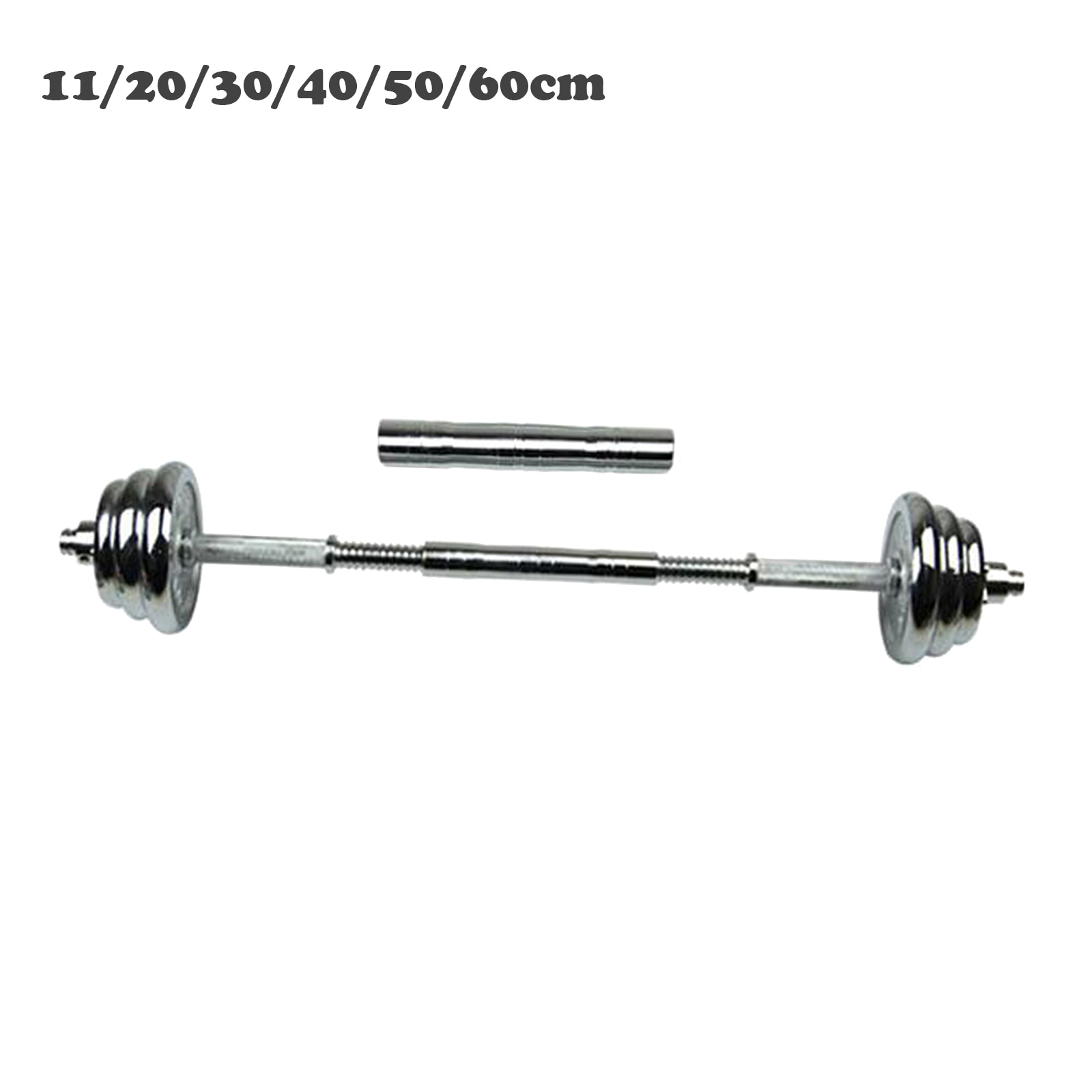 Standard Dumbbell Connecting Rod 20/30/40cm Threaded Dumbbell Bar Extender with Key and Adjusting Screws, Solid Barbell Handle
