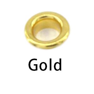 200sets/lot No Sew metal brass eyelets with washer 14mm*8mm small round metal grommets 7color 22#: Gold