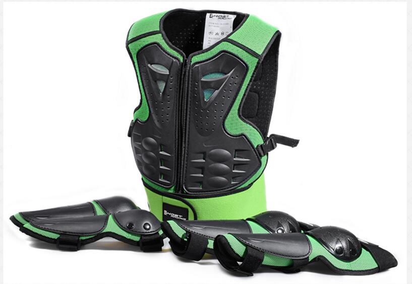 Armadura protectora de cuerpo completo para niños y jóvenes, para Motocross de 0,85-1,4 M de altura, protección para rodillas y coderas