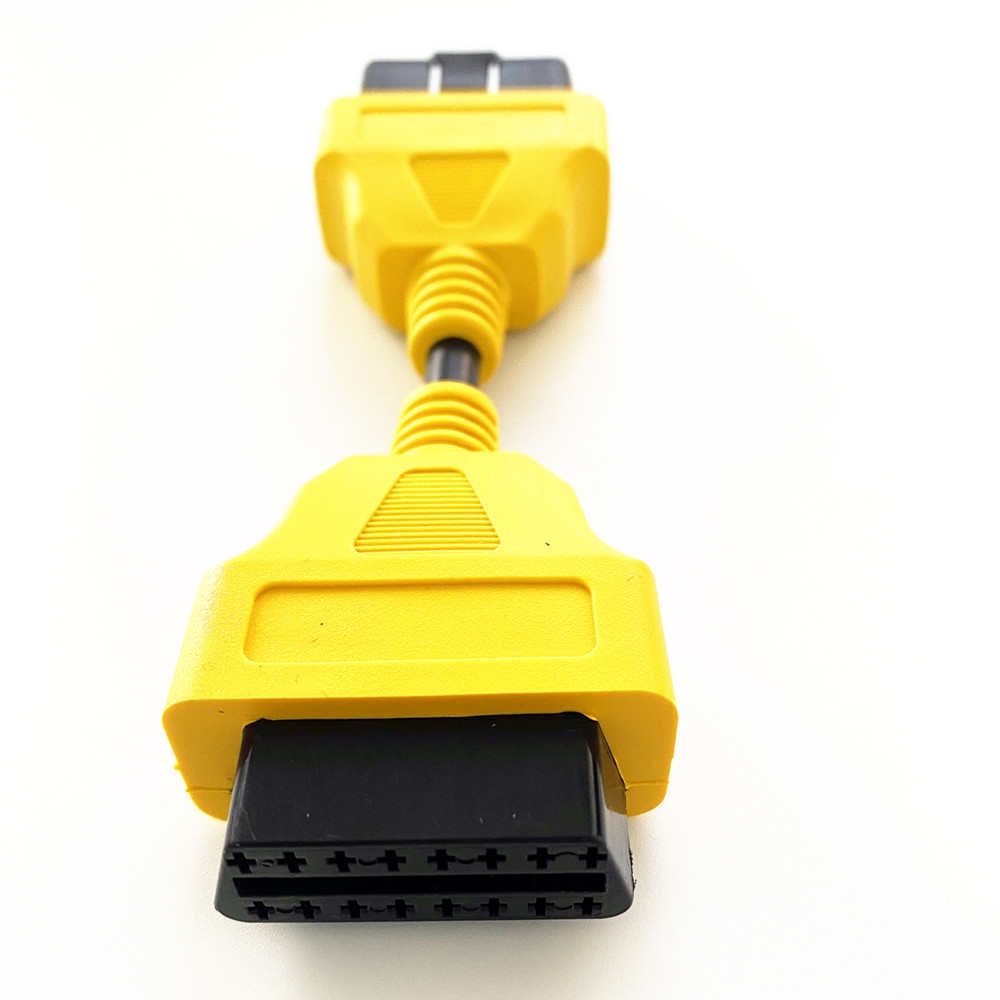 Obd2 Verlengkabel Auto Obd2 16Pin Man-vrouw Plug Verlengsnoer Gele Kabel Verlengen Obd2 Diagnostische Interface Adapter