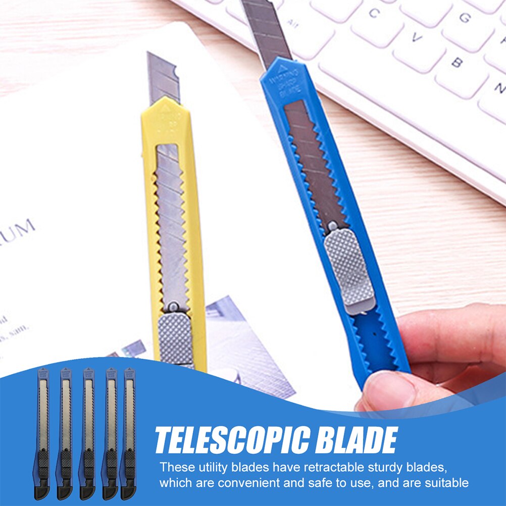 30Pcs Retractable Box Cutter Art Craft Cutters Metal Art Cutters Stainless Steel Utility Cutters