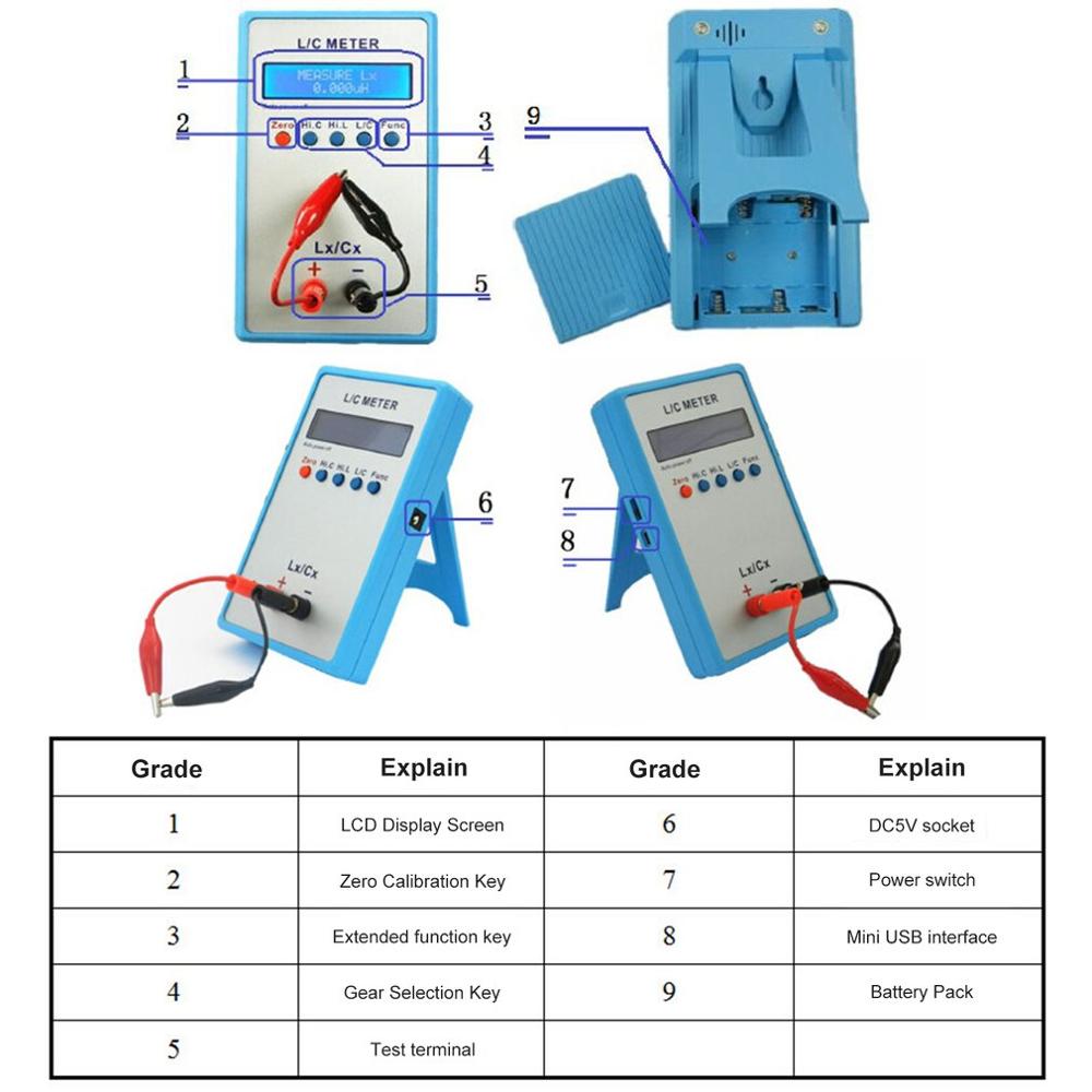 Digital Lcd Capacitance Lc Meter Lc200a Inductive – Grandado