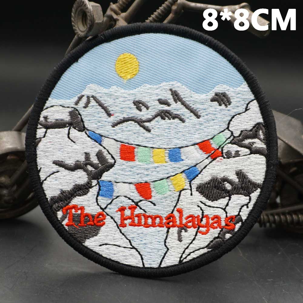 AA26-2,AA28-2,AA29-2,AA30-2 HIMALAYA Himalayan Outdoor Camping EMBROIDERY PATCH: S / black