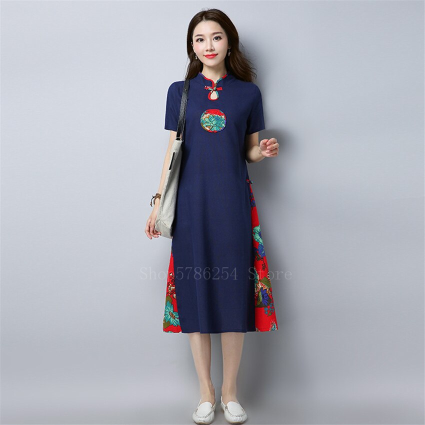 Bitablue Girls Classic Traditional Chinese Dress - Cotton/Linen Blend, Frog Button Closure