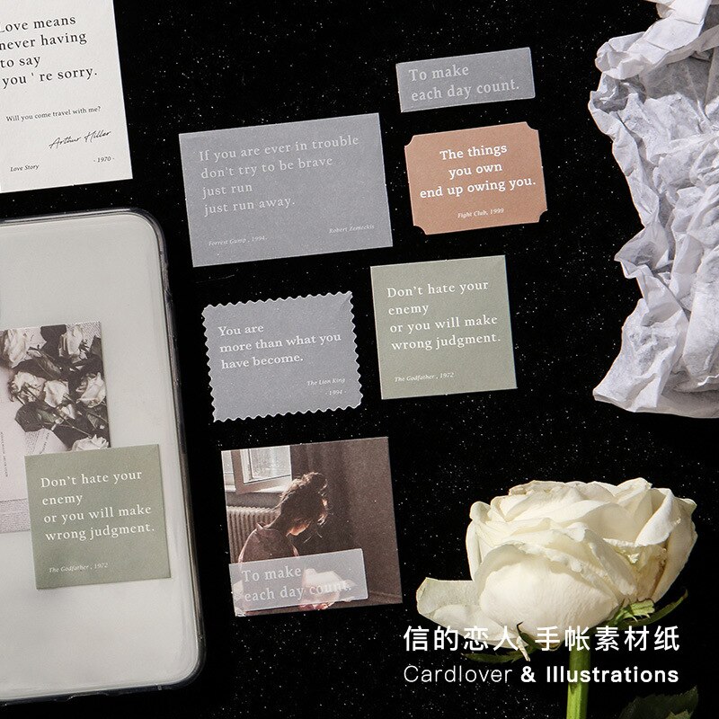 30Pcs Aesthetic Stickers for Journaling Moment Series DIY Decoration Sticker Scrapbooking Stationary School Supplies