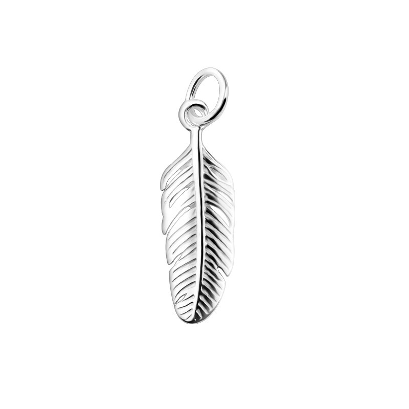 Vintage 925 sterling silver Charms fantasy feather Pendant & Necklaces Women Sterling-Silver-Jewelry: 1