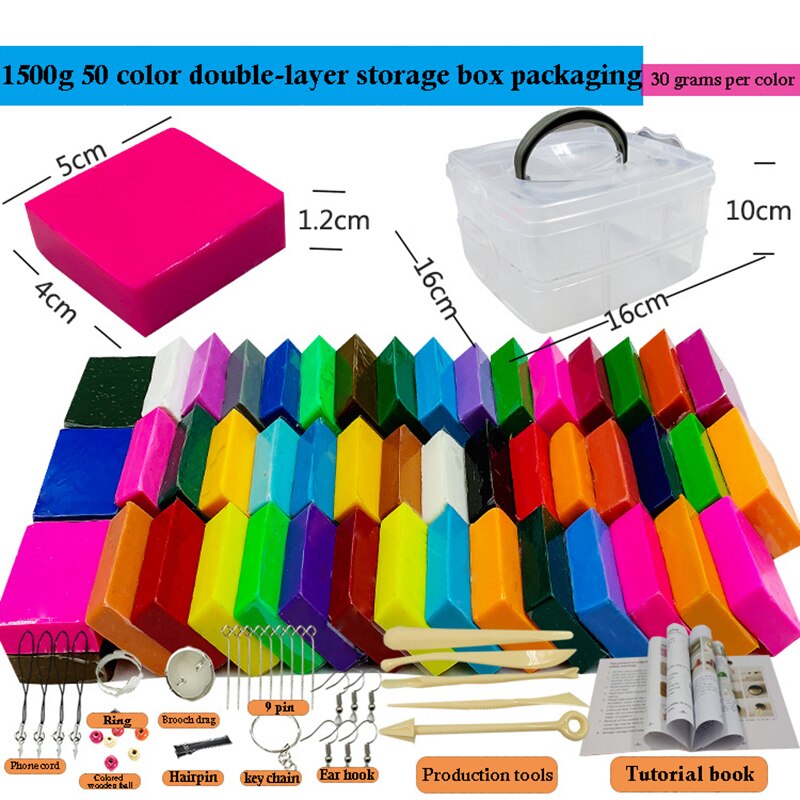 50 Colors Polymer Clay Light Soft Clay DIY Soft Molding Craft Oven Baking Clay Blocks Birthday for Kids Adult Safe Colorful: 4-2-35