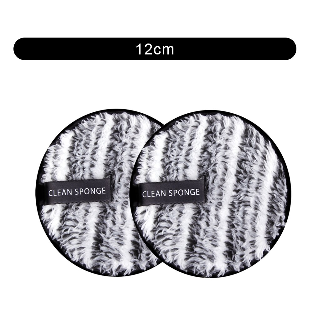 1/2 stk sminkefjerner klut gjenbrukbare makeup pads for alltid hudrensende bomull mikrofiber ansiktsvask håndkle make-up disk kosmetikk: 2 stk sort