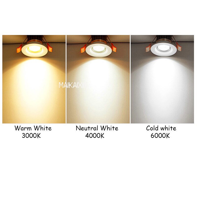 Dimbare 3W 5W Verzonken Led Spots Kamer Led Plafond Lampen Downlighters Verlichting Lamp Voor Kast Teller Showcase AC110V 220V