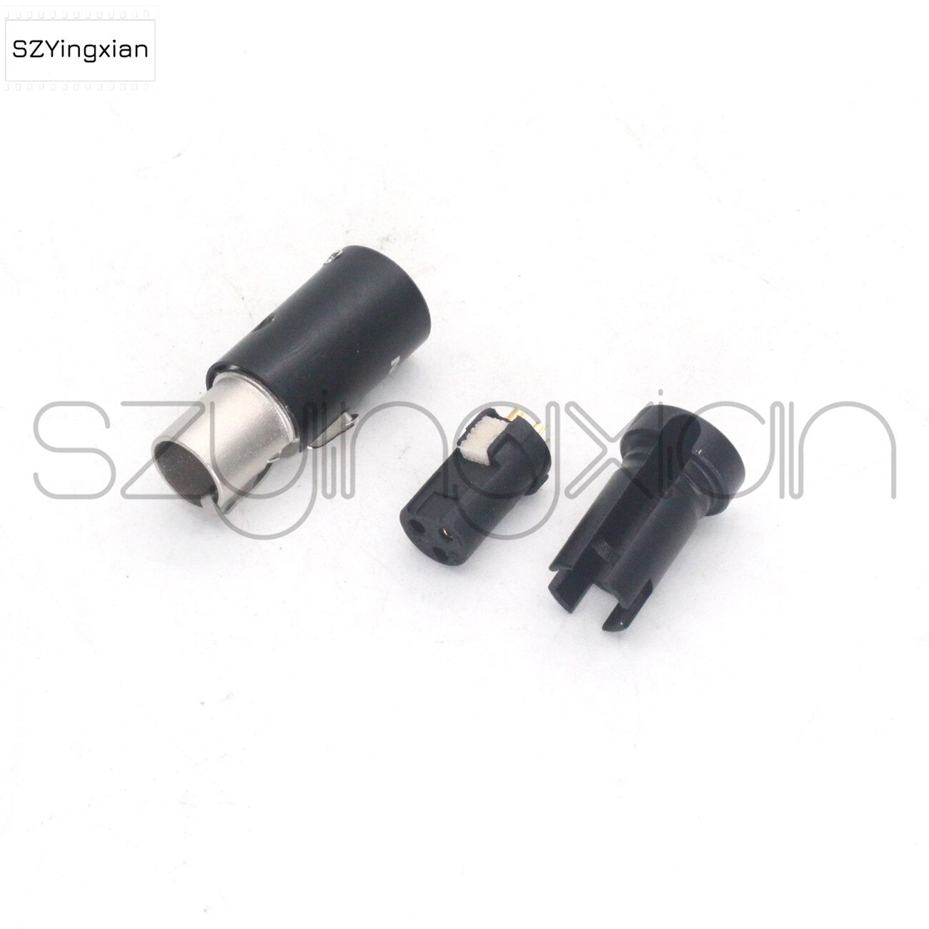Mini XLR TA3F de 3 agujeros hembra, TA3M de 3 pines macho/enchufe de audio, cubierta plana, color rojo, azul, verde y negro