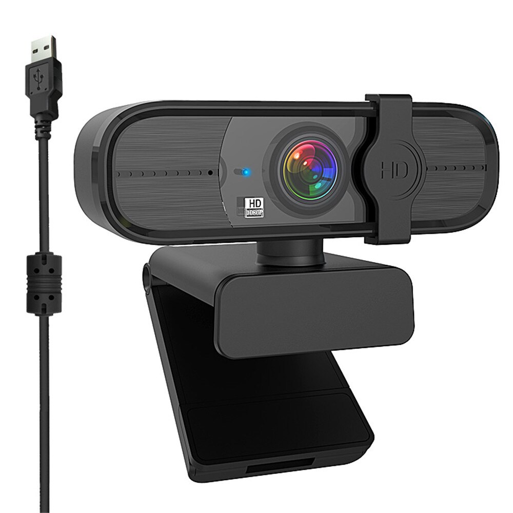 AutoFocus Webcam Full HD 1080P PC WebCamera with Microphone Rotatable Cameras for Live Broadcast Video Calling Conference Work: Default Title
