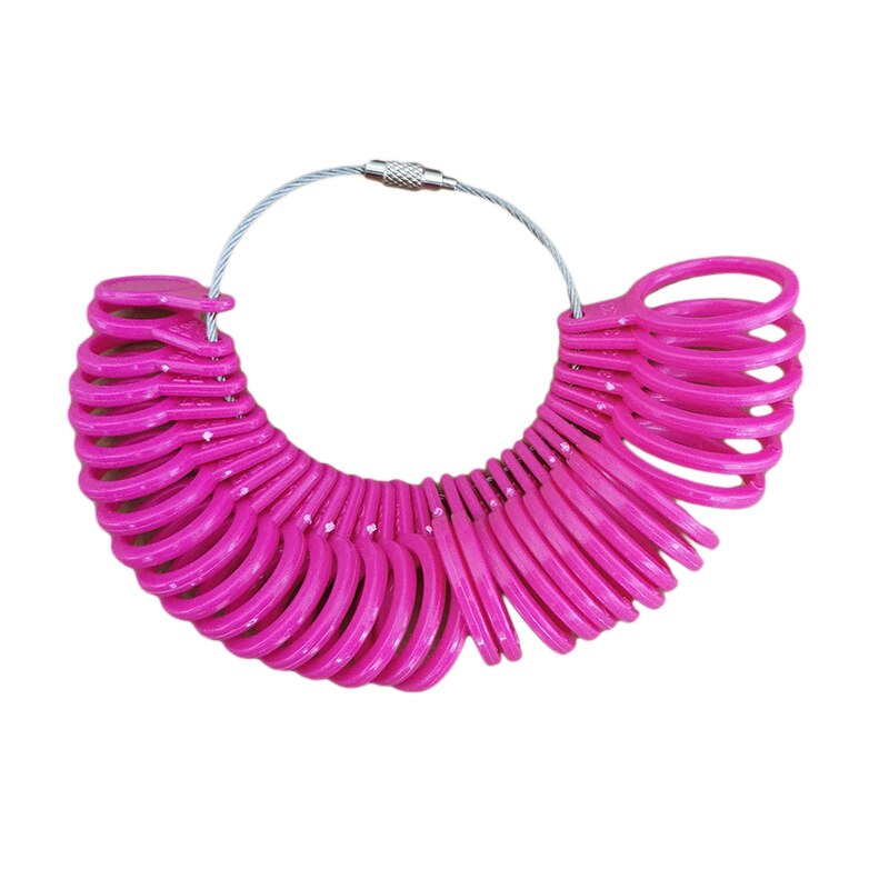 Fingerring metalmålermålerværktøj måler størrelse til smykkeværktøj: Rosenrød