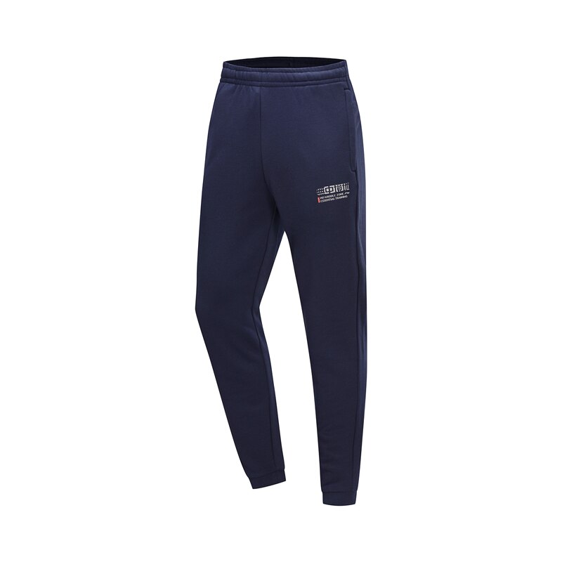 Li-Ning Uomini Formazione di Sudore Dei Pantaloni CALDI di Inverno IN Pile Regular Fit 64% Poliestere 36% Fodera In Cotone Pantaloni per lo Sport AKLP677 COND19