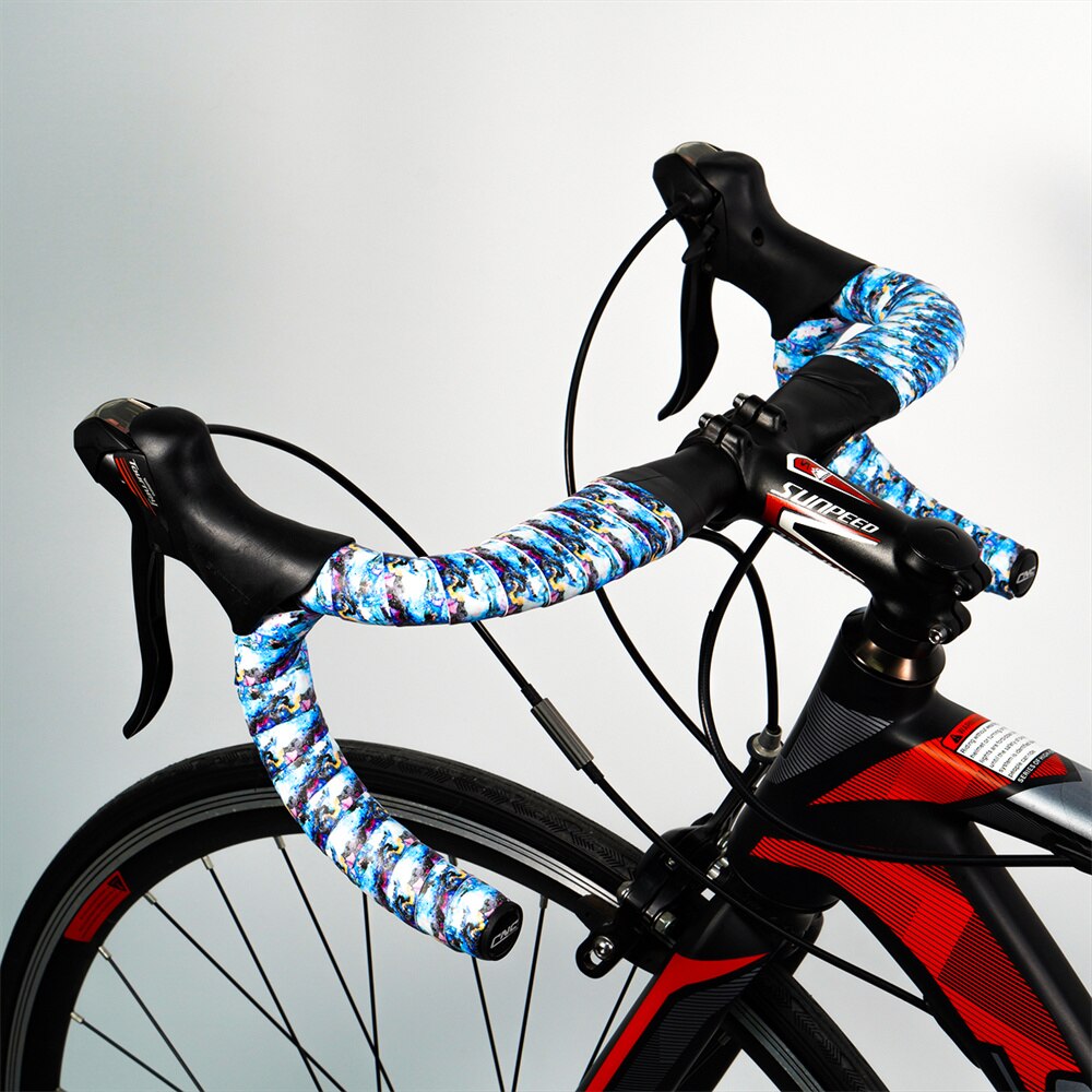 Cinta de manillar de calavera CNC para bicicleta de carretera, correa de engranaje Fixie de 2350mm, cinta de envoltura de bicicleta de PU EVA