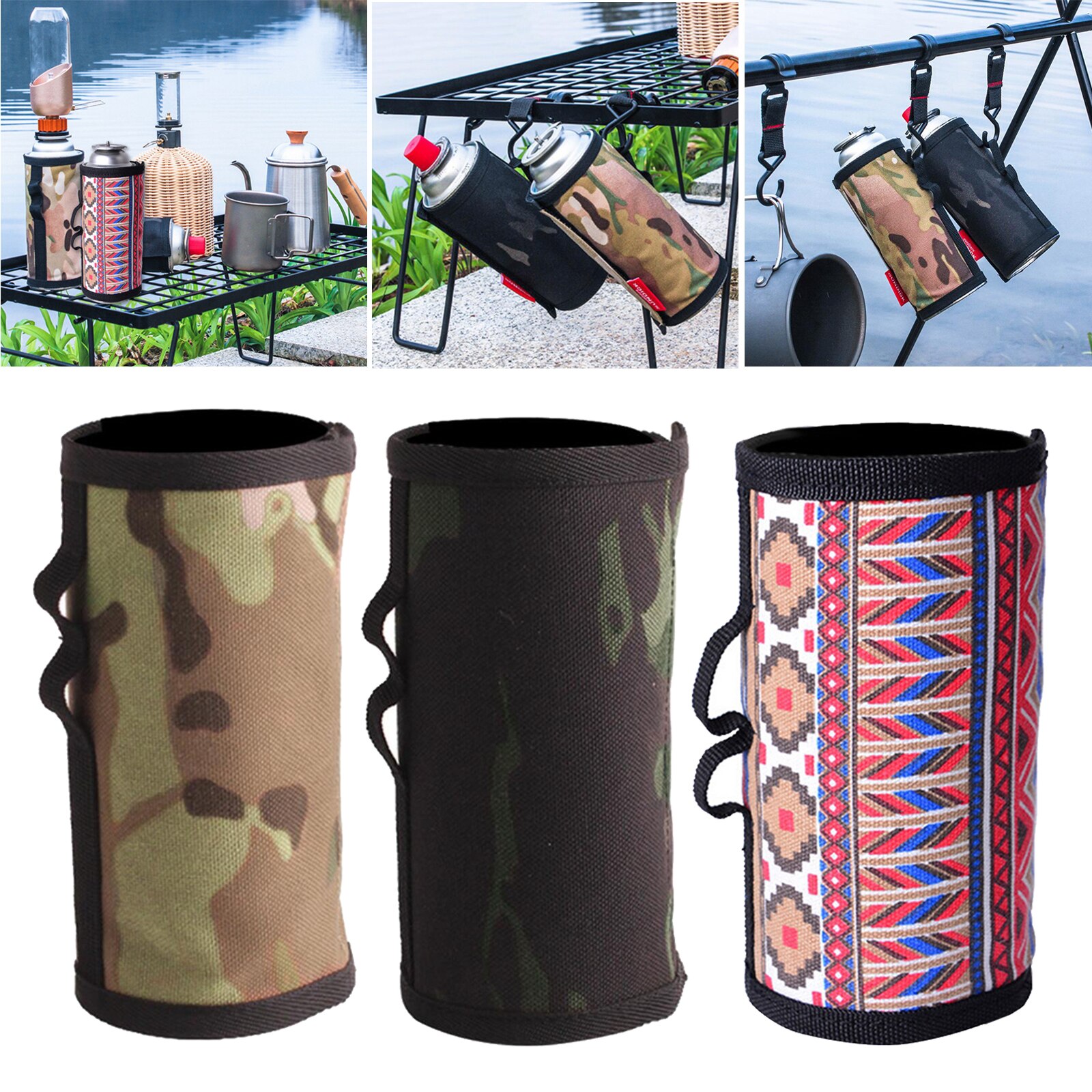 Durable Gas Canister Cover Sleeve Fuel Cylinder Protective Storage Bag Protector, Camping Supplies