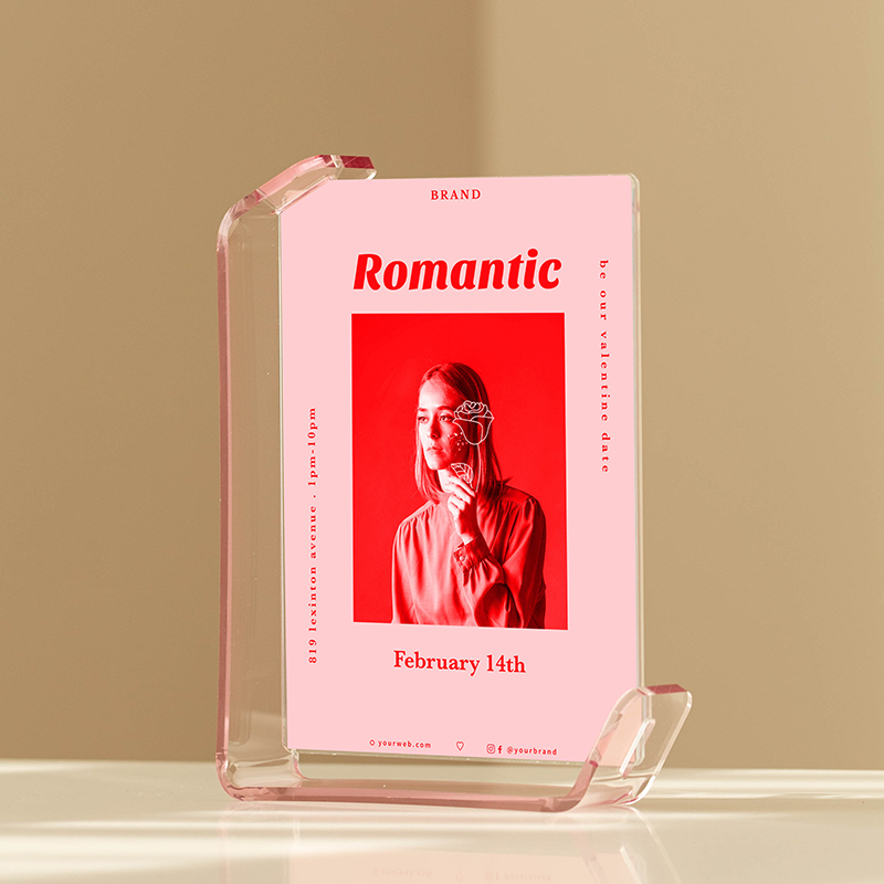 Acrylic Picture Frames Clear Picture Frames Acrylic Frameless Transparent Cubes Floating for Home Office Desktop Display: 5 inch / WHITE