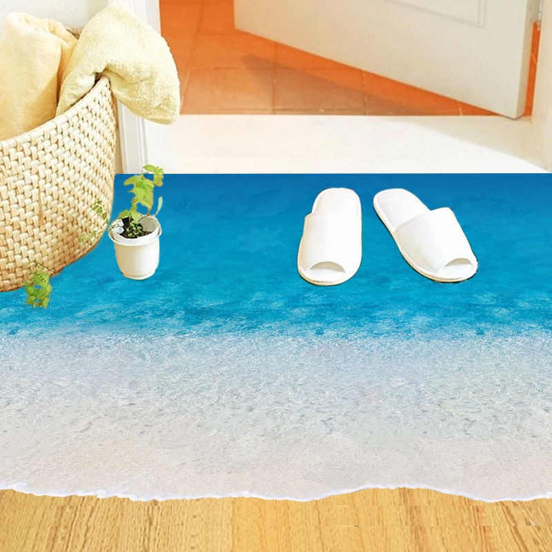 3D Zee Strand Floor Verwijderbare Diy Art Sticker Floor Decor Decals