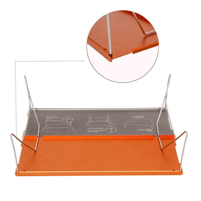 Mesa plegable para exteriores, práctica y portátil, ultraligera, plegable, para acampar, barbacoa, comedor, con bolsa de almacenamiento