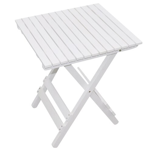 Wooden Folding Side Table For Indoor Balcony Porch & Outdoor Garden Swimming Pool Storage Is Convenient, Not Occupying Space: Default Title