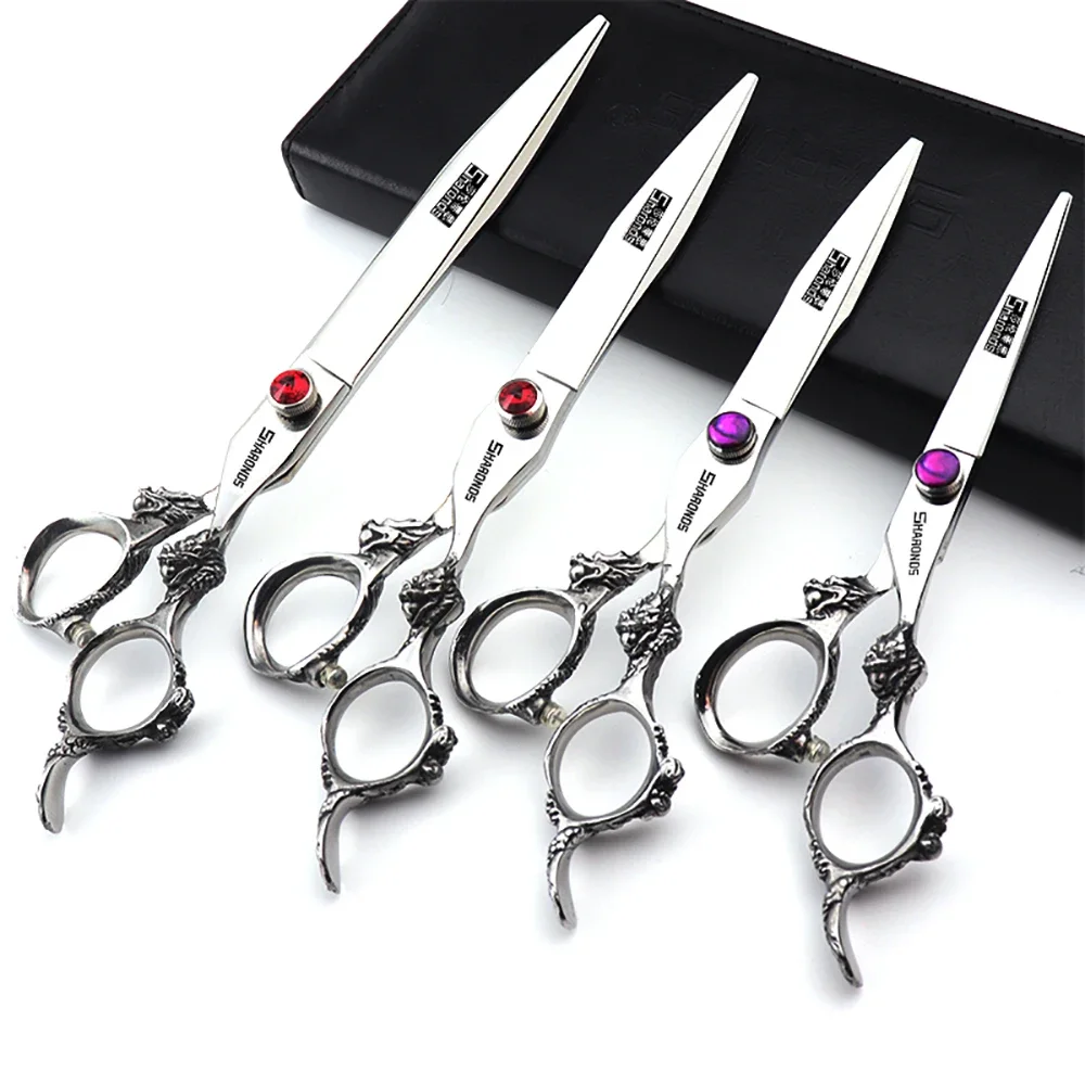 6/7/7.5/8/9 Inch Hairdressing Scissors, Dragon Handle Barber Specificlied Shears, Hair Cutting Tools