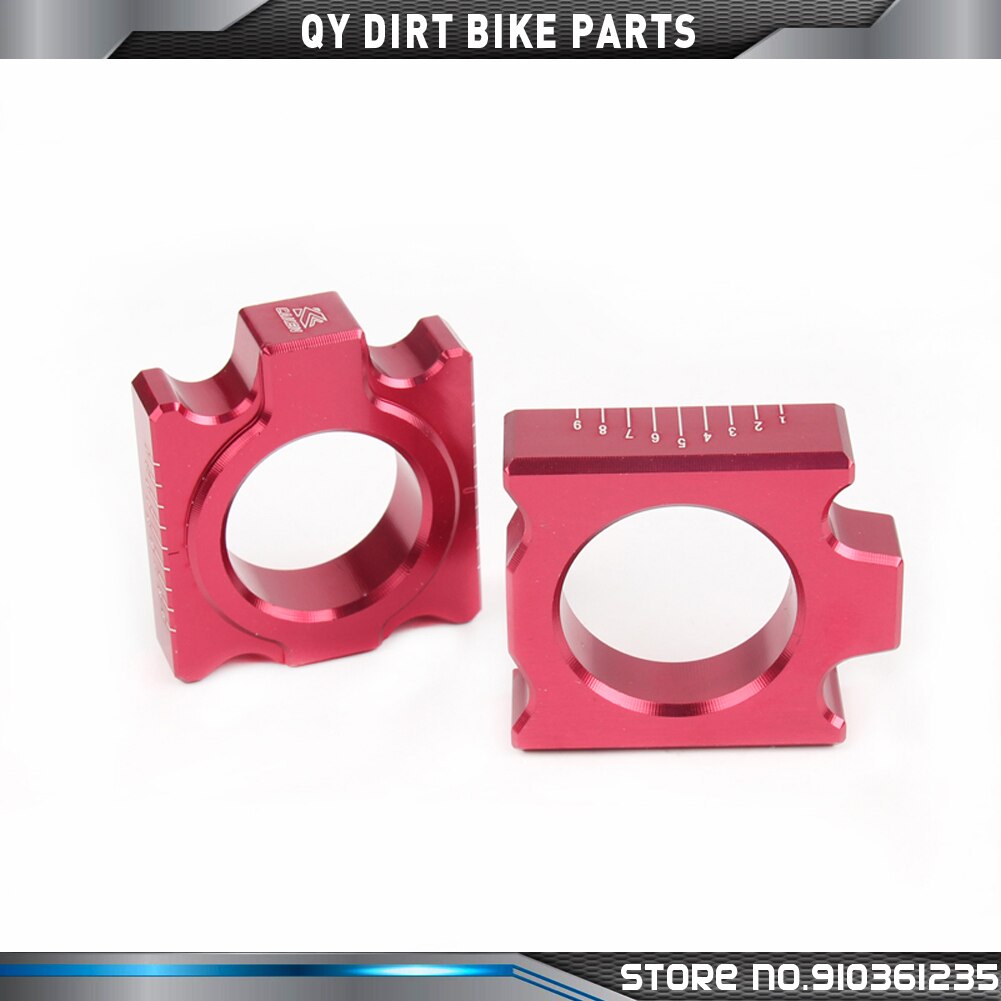 CNC Aluminum Rear Chain Adjuster Axle blocks for CR125/250R CRF250R/250X 450R/450X Dirt bike Motortcycle Motocross