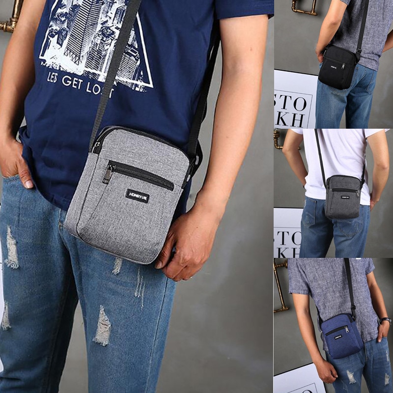 Herren Bote Tasche Umhängetasche Schulter Taschen Reisetasche Mann Geldbörse Kleine Schlinge Pack für Arbeit Geschäft