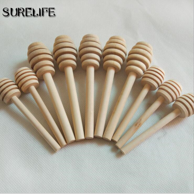 Mini cuchara de madera para remover miel, utensilios de boda, agitador de 8/10/10, 5/15/16 cm, 50 unidades