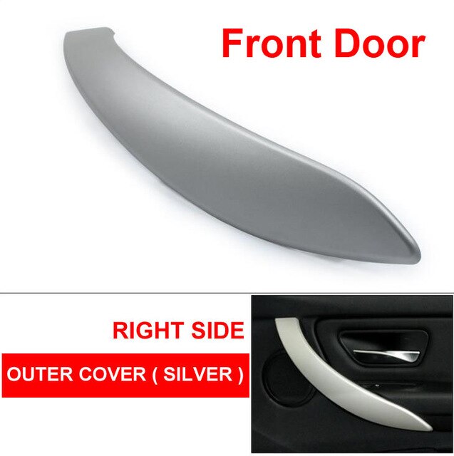 Orzech LHD RHD wnętrza samochodu wewnętrzna strona drzwi uchwyt robić holowania zewnętrzna pokrywa ochronna płyta mahoń dla BMW F30 F80 F31 F32 F33 F35 F82 M3: srebro z przodu dobrze