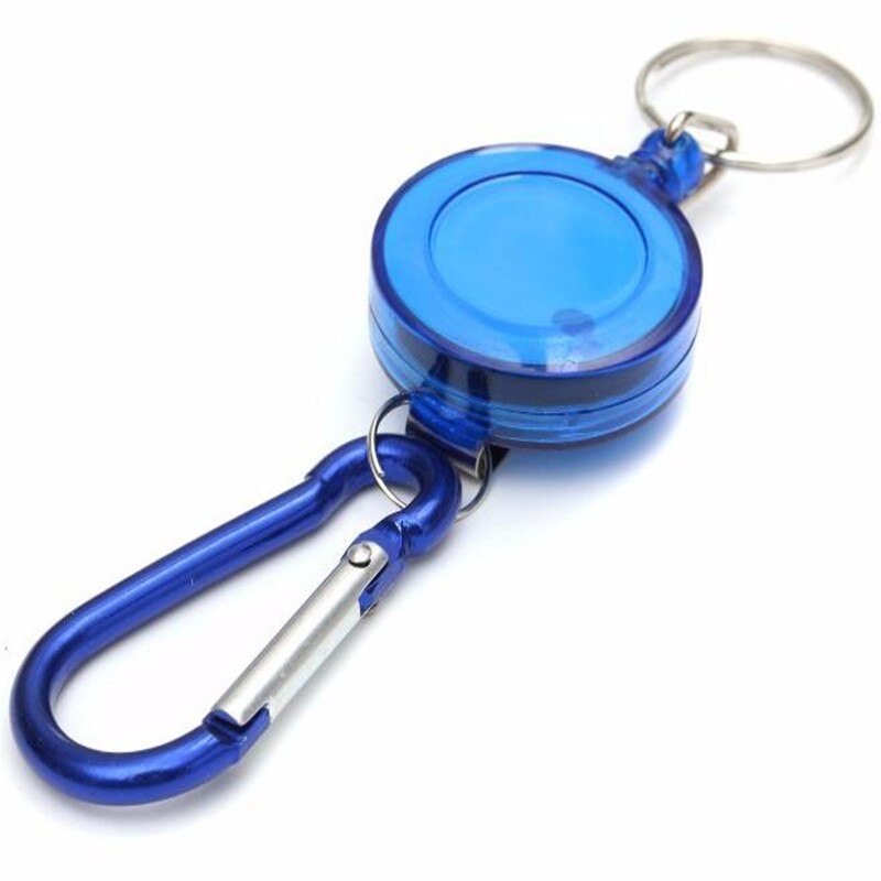 Mulitifunctionele Badge Reel Intrekbare Sleutelhanger Recoil Yoyo Skipas Id Kaarthouder Sleutelring Stalen Koord B117: blue