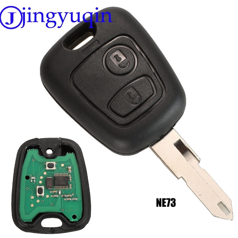 Jingyuqin 2 botones preguntar llave de control remoto Fob controlador para PEUGEOT 206 PEUGEOT 433MHZ con PCF7961 Chip transpondedor