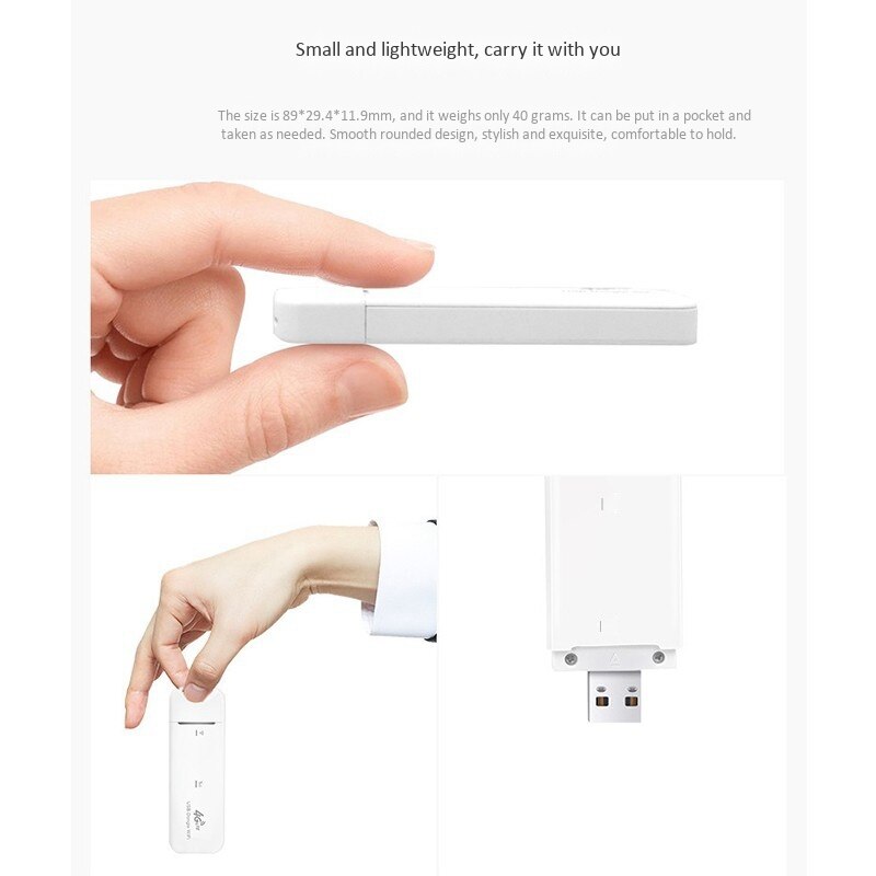 4G Router USB Modem 150Mbps with WiFi Hotspot Wireless Router for iPhone12 iPad Laptop Tablet